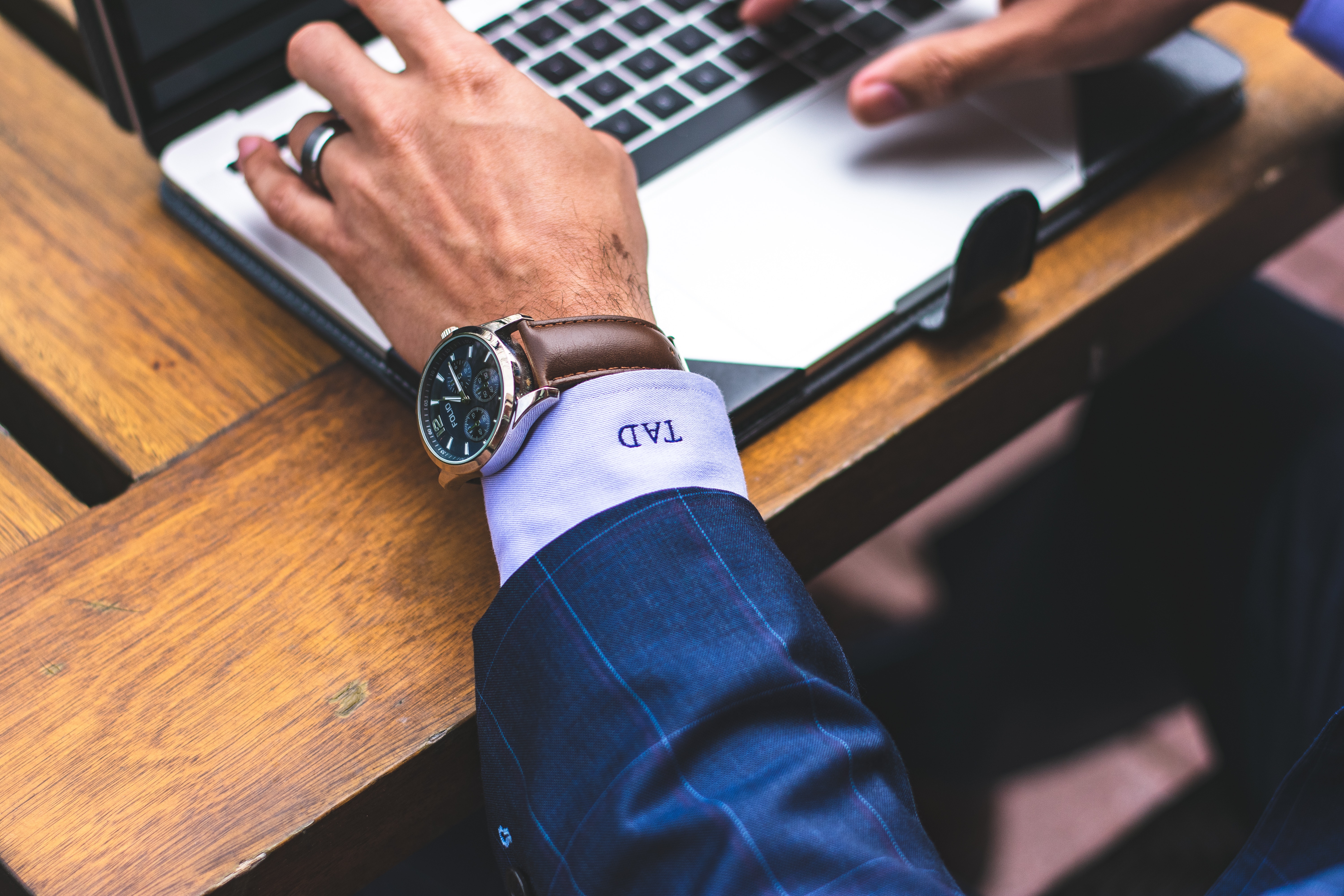 Business man using computer