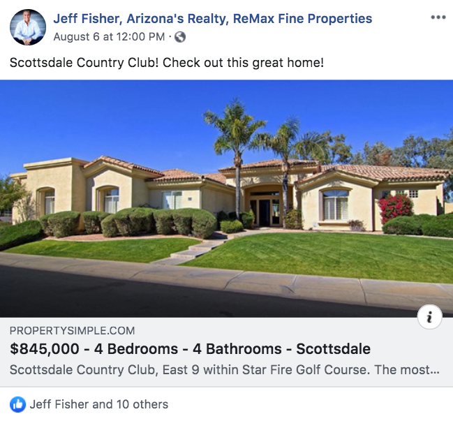 Listing post from Jeff Fisher