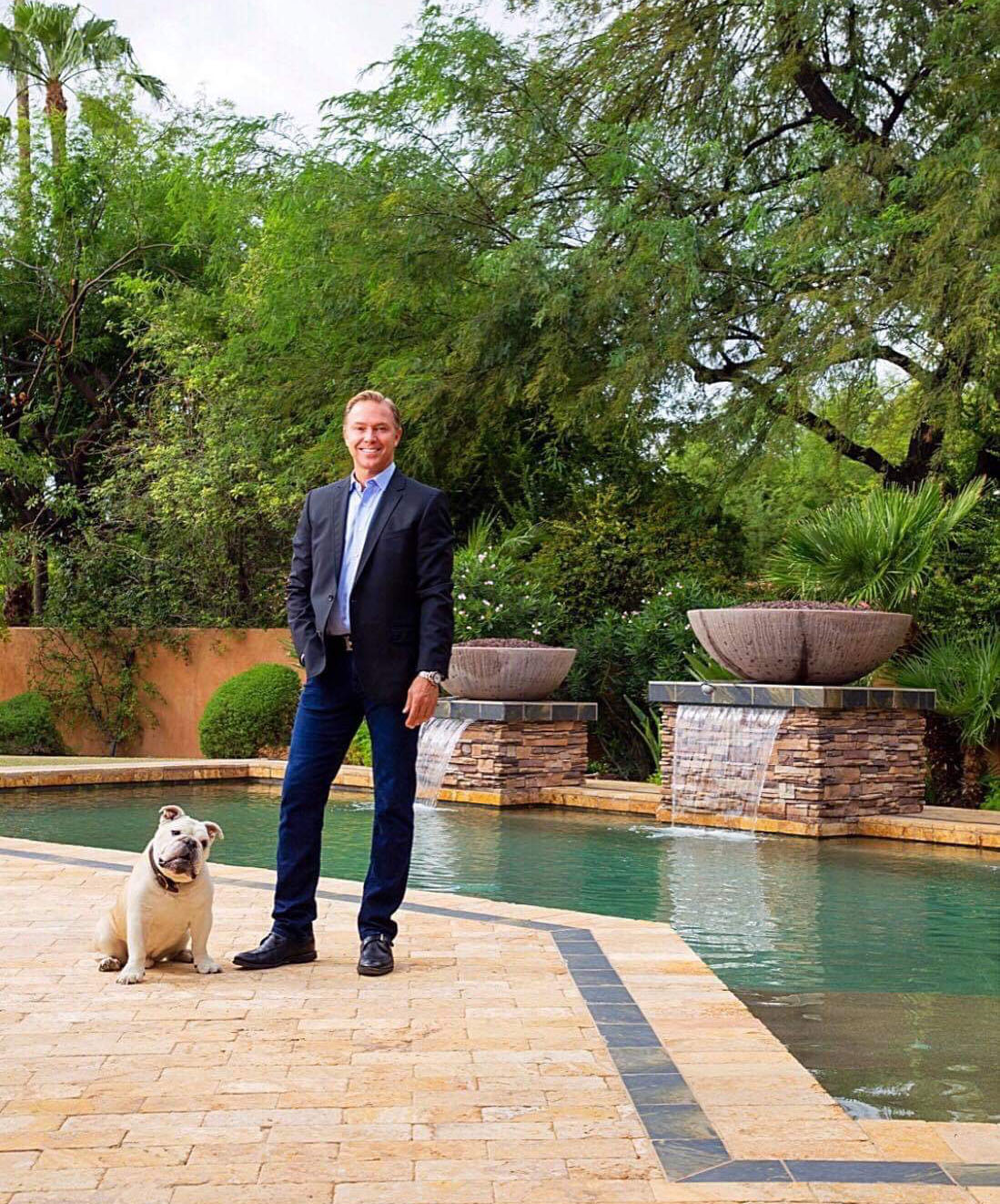 Jeff Fisher real estate agent Arizona with his Dog