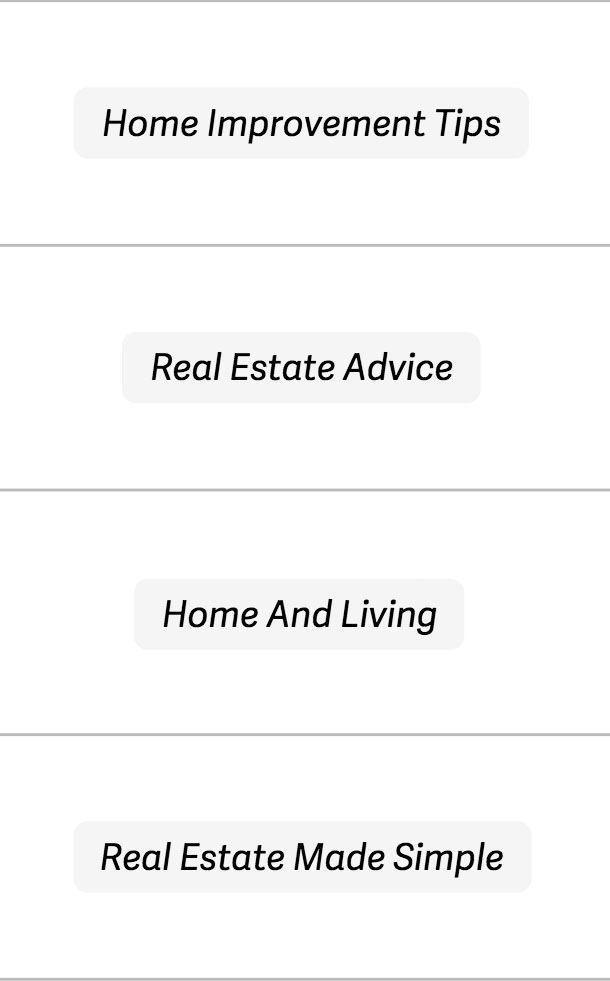 Real estate article topics